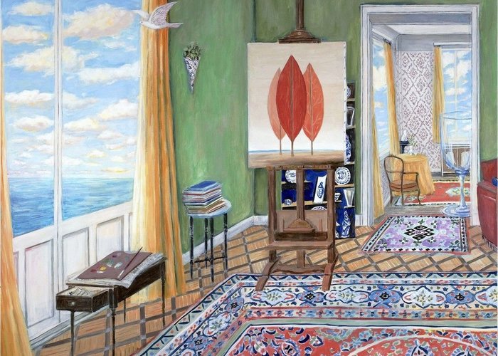 Studio of Artist Painting