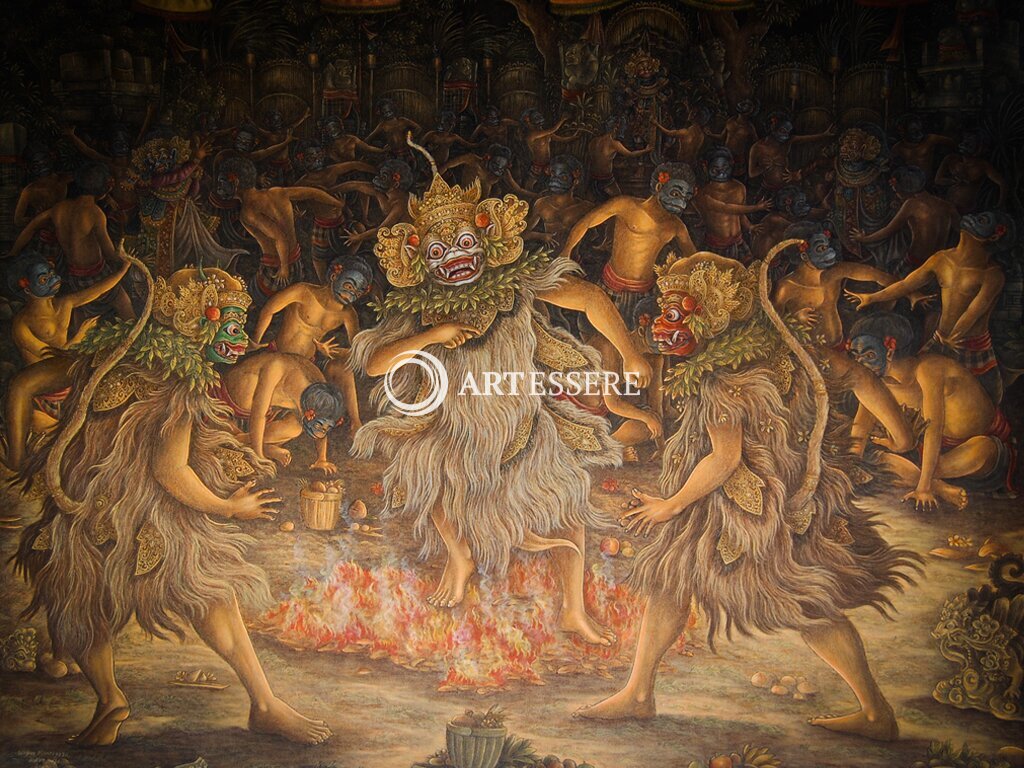 Three brother balinese painting