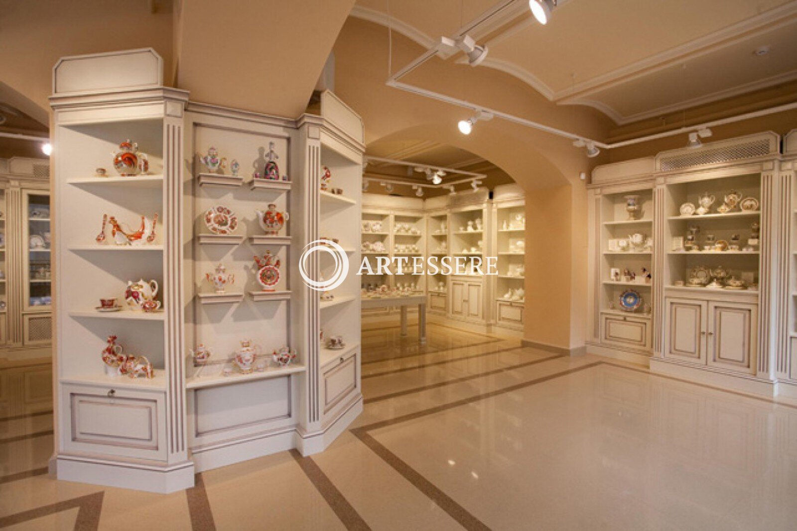 Contemporary art gallery of porcelain
